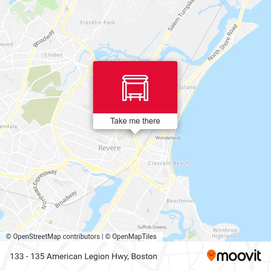 Mapa de 133 - 135 American Legion Hwy