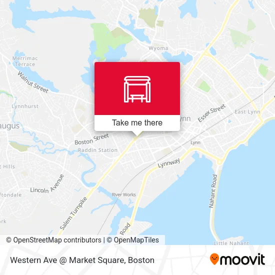 Mapa de Western Ave @ Market Square