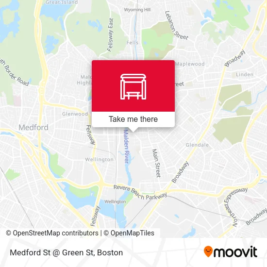 Medford St @ Green St map