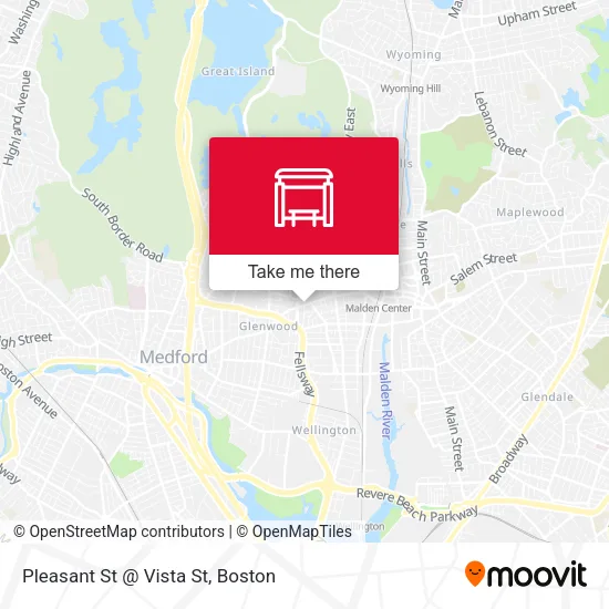 Pleasant St @ Vista St map