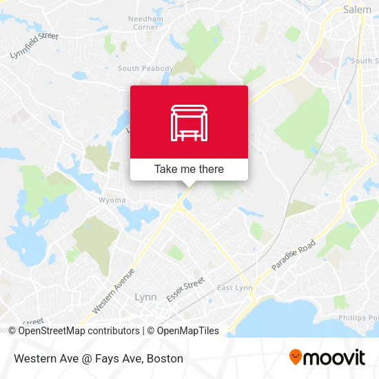 Western Ave @ Fays Ave map