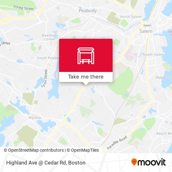 Highland Ave @ Cedar Rd map