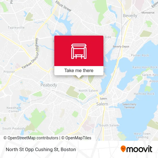 North St Opp Cushing St map