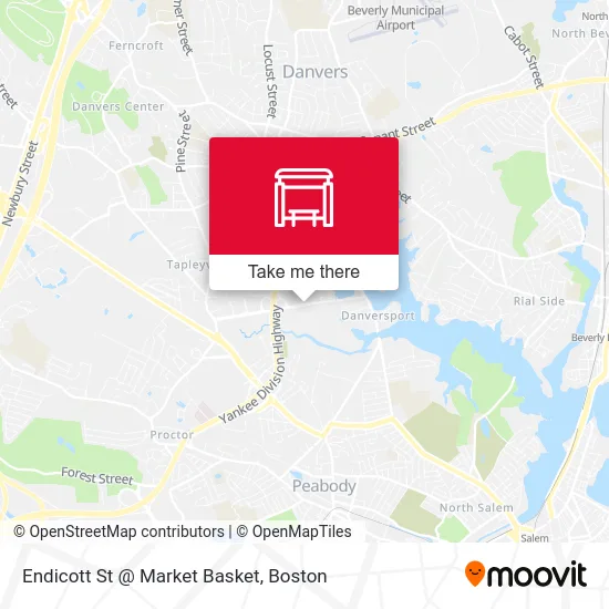 Endicott St @ Market Basket map