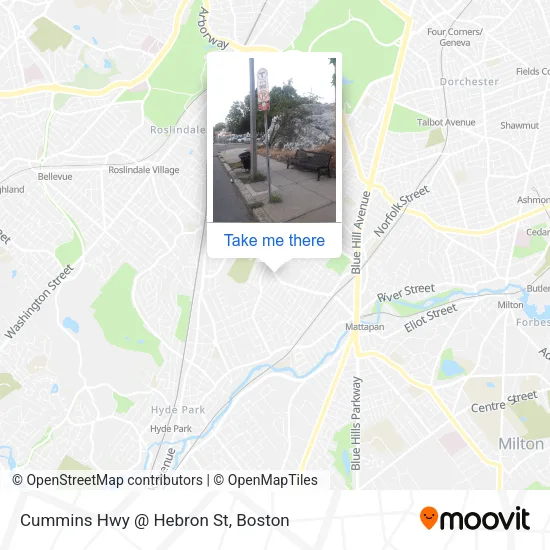 Cummins Hwy @ Hebron St map