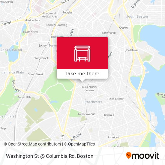 Washington St @ Columbia Rd map