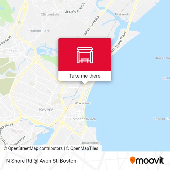 N Shore Rd @ Avon St map