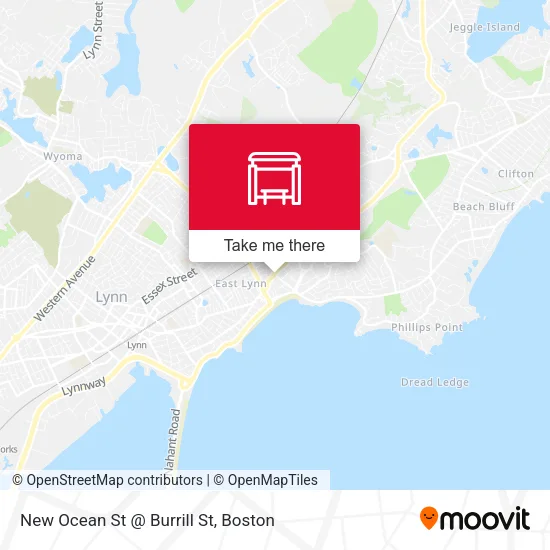 New Ocean St @ Burrill St map