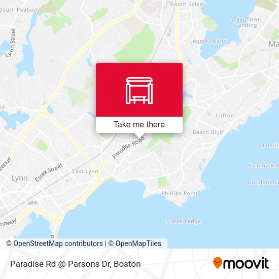 Paradise Rd @ Parsons Dr map