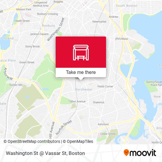 Washington St @ Vassar St map