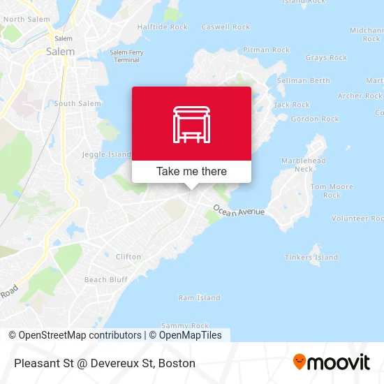 Pleasant St @ Devereux St map