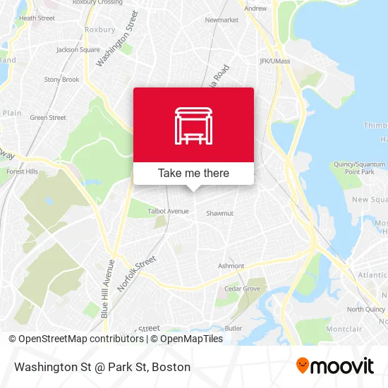 Washington St @ Park St map