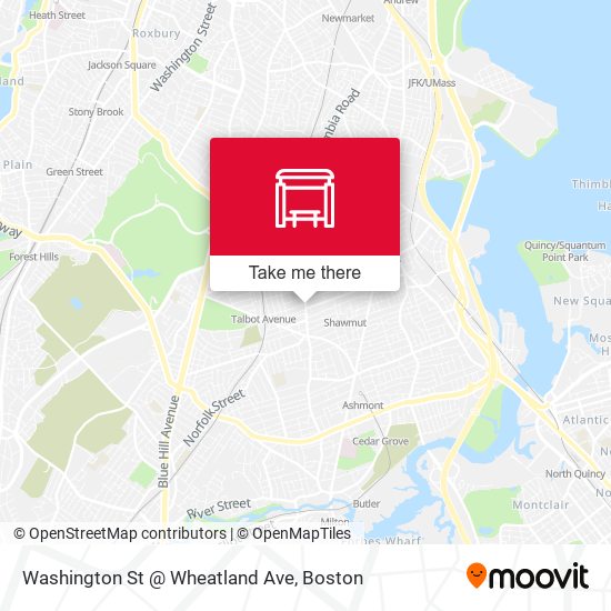 Washington St @ Wheatland Ave map