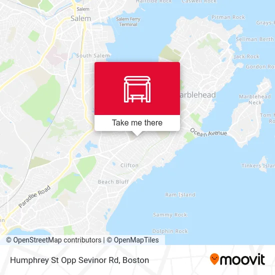 Humphrey St Opp Sevinor Rd map