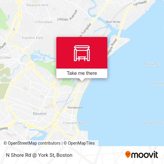 N Shore Rd @ York St map