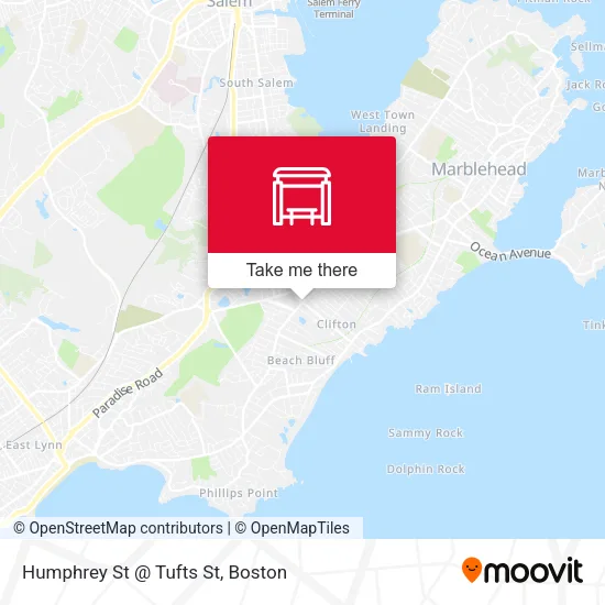 Mapa de Humphrey St @ Tufts St