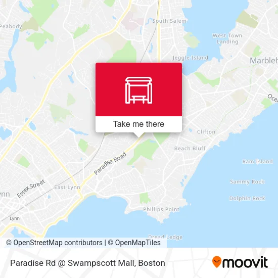 Paradise Rd @ Swampscott Mall map