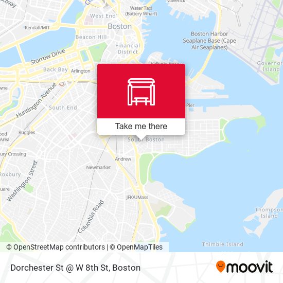 Dorchester St @ W 8th St map
