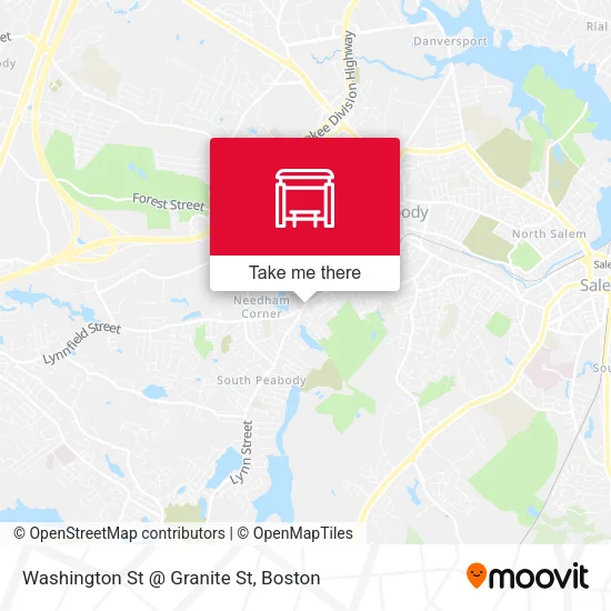 Washington St @ Granite St map
