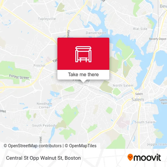 Mapa de Central St Opp Walnut St