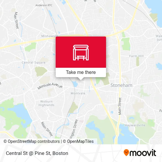Central St @ Pine St map