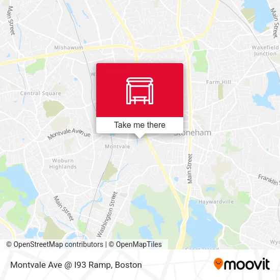 Mapa de Montvale Ave @ I93 Ramp