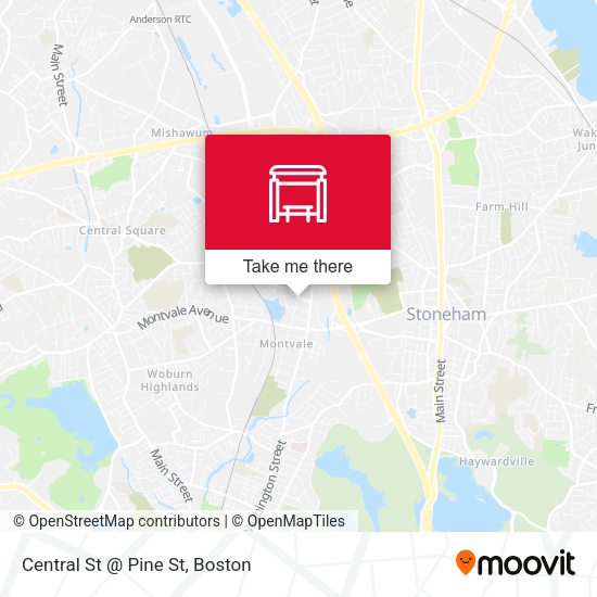 Mapa de Central St @ Pine St