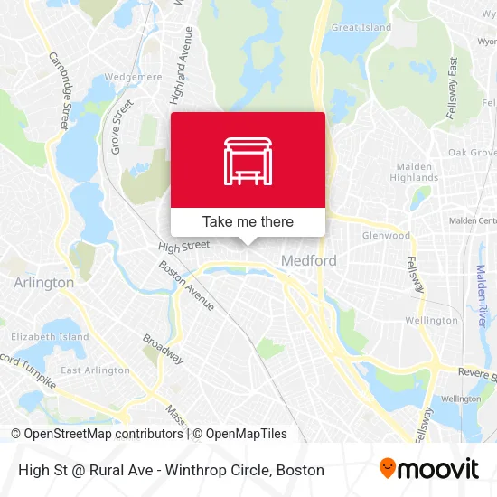 High St @ Rural Ave - Winthrop Circle map