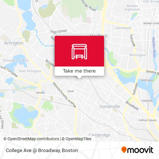 College Ave @ Broadway map