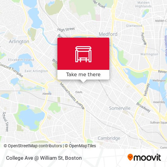College Ave @ William St map