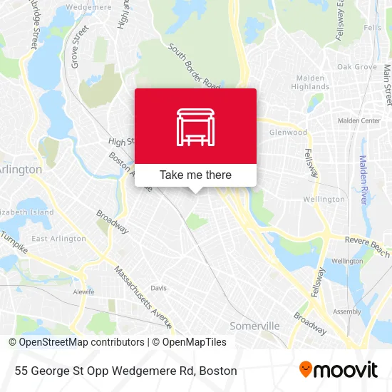 Mapa de 55 George St Opp Wedgemere Rd