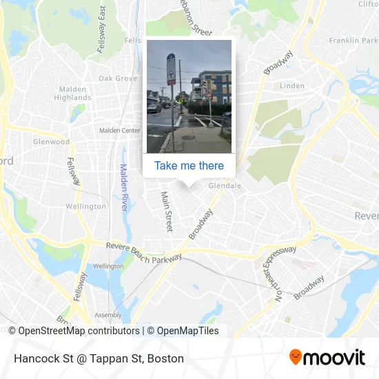 Hancock St @ Tappan St map