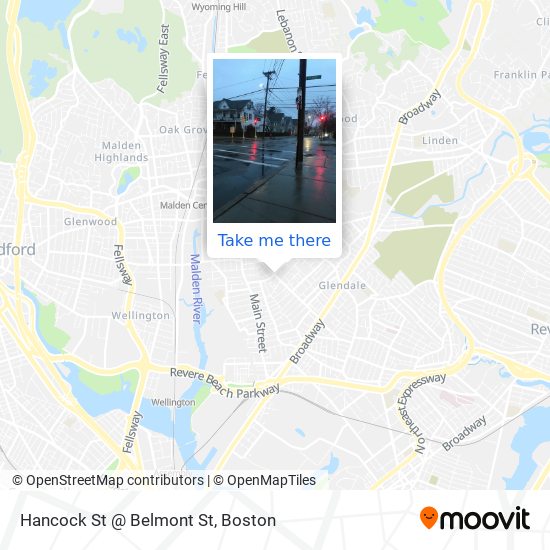 Mapa de Hancock St @ Belmont St