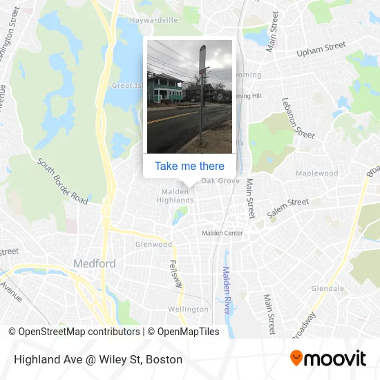 Highland Ave @ Wiley St map