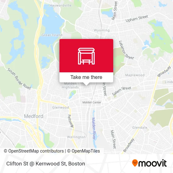 Clifton St @ Kernwood St map