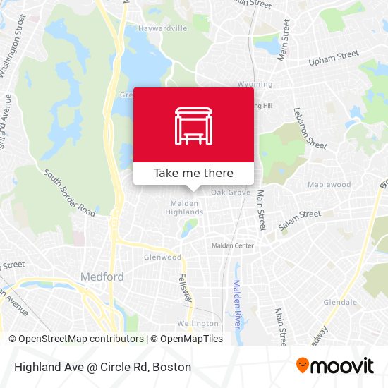 Mapa de Highland Ave @ Circle Rd