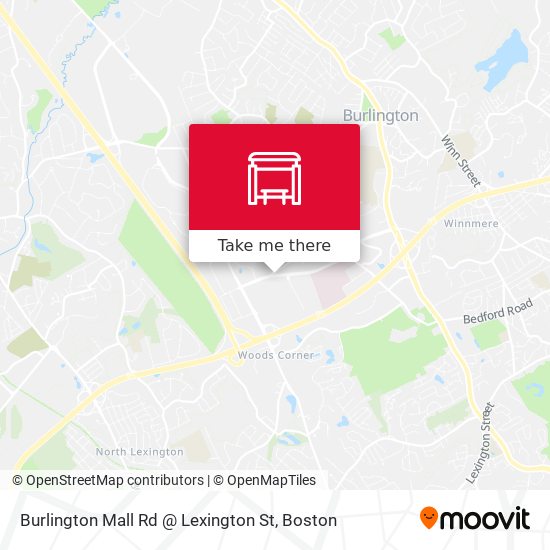 Mapa de Burlington Mall Rd @ Lexington St