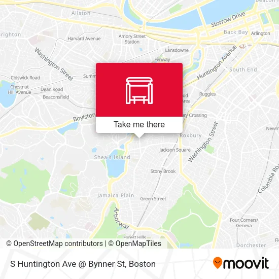 Mapa de S Huntington Ave @ Bynner St