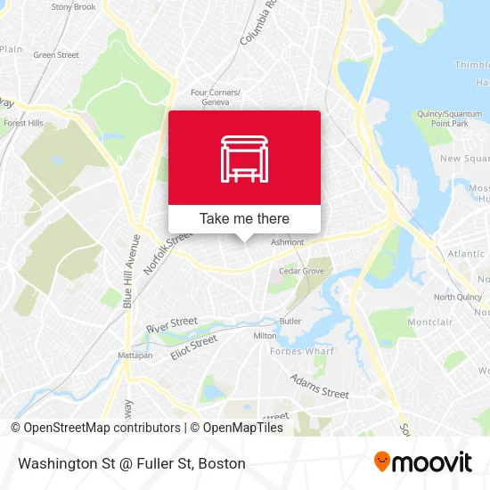 Washington St @ Fuller St map