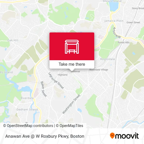 Anawan Ave @ W Roxbury Pkwy map
