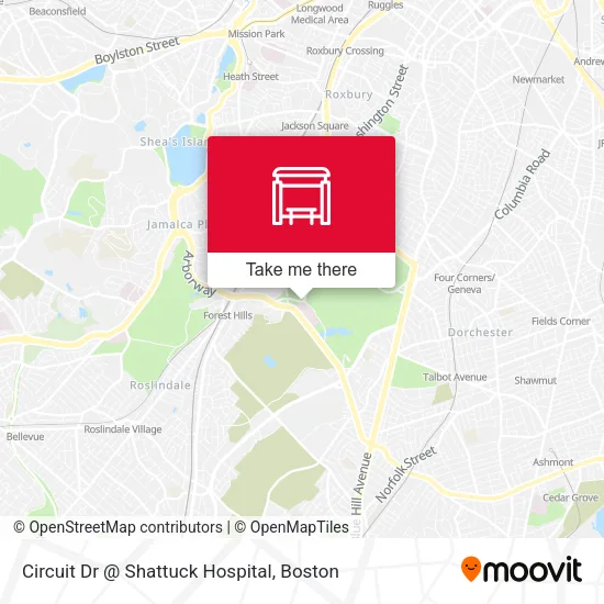 Mapa de Circuit Dr @ Shattuck Hospital
