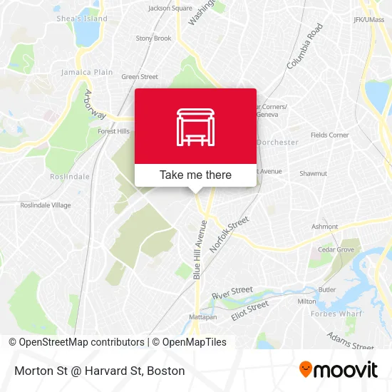 Morton St @ Harvard St map