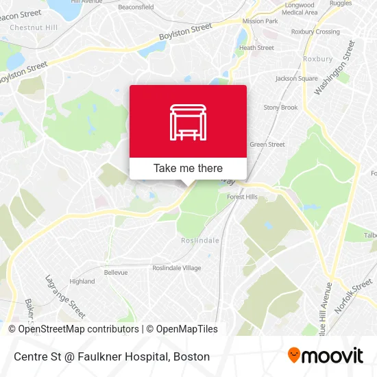 Centre St @ Faulkner Hospital map