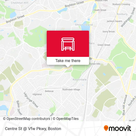Centre St @ Vfw Pkwy map
