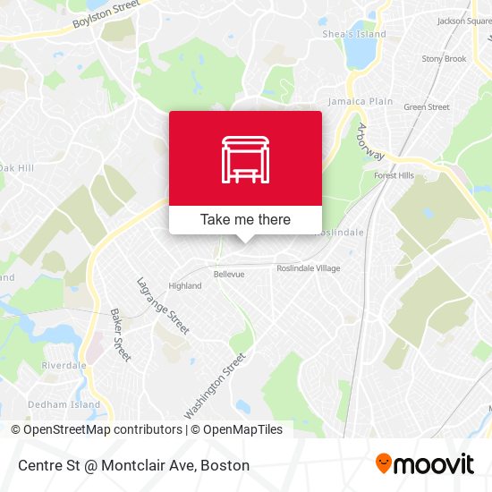 Centre St @ Montclair Ave map