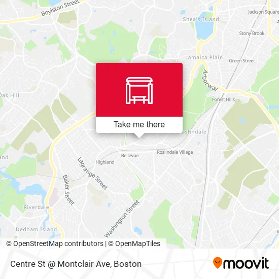 Centre St @ Montclair Ave map