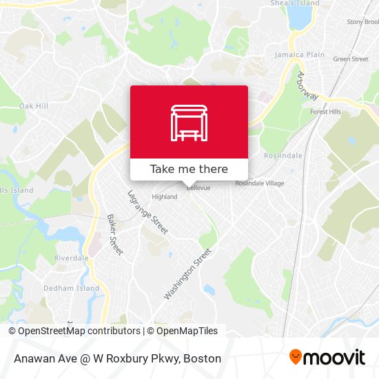 Mapa de Anawan Ave @ W Roxbury Pkwy