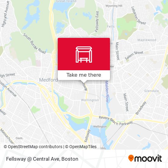 Mapa de Fellsway @ Central Ave