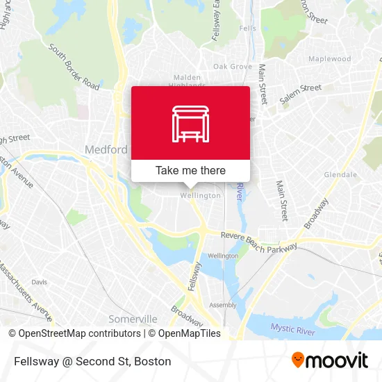 Mapa de Fellsway @ Second St