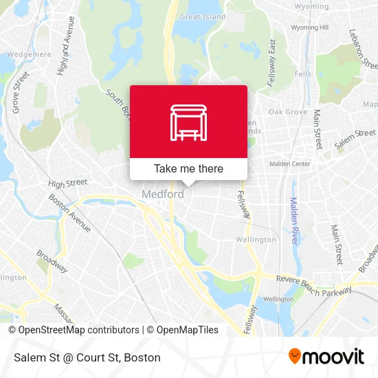 Salem St @ Court St map